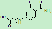 2-(4-carbamoyl-3-fluorophenylamino)-2-methylpropanoic acid
