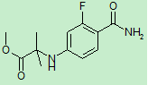 Alanine, N-​[4-​(aminocarbonyl)​-​3-​fluorophenyl]​-​2-​methyl-​, methyl ester