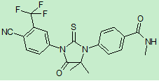 Benzamide, 4-​[3-​[4-​cyano-​3-​(trifluoromethyl)​phenyl]​-​5,​5-​dimethyl-​4-​oxo-​2-​thioxo-​1-​imidazolidinyl]​-​N-​methyl-