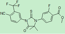 Benzoic acid, 4-​[3-​[4-​cyano-​3-​(trifluoromethyl)​phenyl]​-​5,​5-​dimethyl-​4-​oxo-​2-​thioxo-​1-​imidazolidinyl]​-​2-​fluoro-​, methyl ester