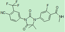 Benzamide, 4-​[3-​[4-​cyano-​3-​(trifluoromethyl)​phenyl]​-​5,​5-​dimethyl-​2,​4-​dioxo-​1-​imidazolidinyl]​-​2-​fluoro-​N-​methyl-