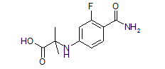 2-(4-carbamoyl-3-fluorophenylamino)-2-methylpropanoic acid