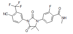 Benzamide, 4-​[3-​[4-​cyano-​3-​(trifluoromethyl)​phenyl]​-​5,​5-​dimethyl-​2,​4-​dioxo-​1-​imidazolidinyl]​-​2-​fluoro-​N-​methyl-