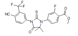 Benzoic acid, 4-​[3-​[4-​cyano-​3-​(trifluoromethyl)​phenyl]​-​5,​5-​dimethyl-​4-​oxo-​2-​thioxo-​1-​imidazolidinyl]​-​2-​fluoro-​, methyl ester