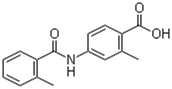 2-甲基-4-(2-甲基苯甲酰胺基)苯甲酸